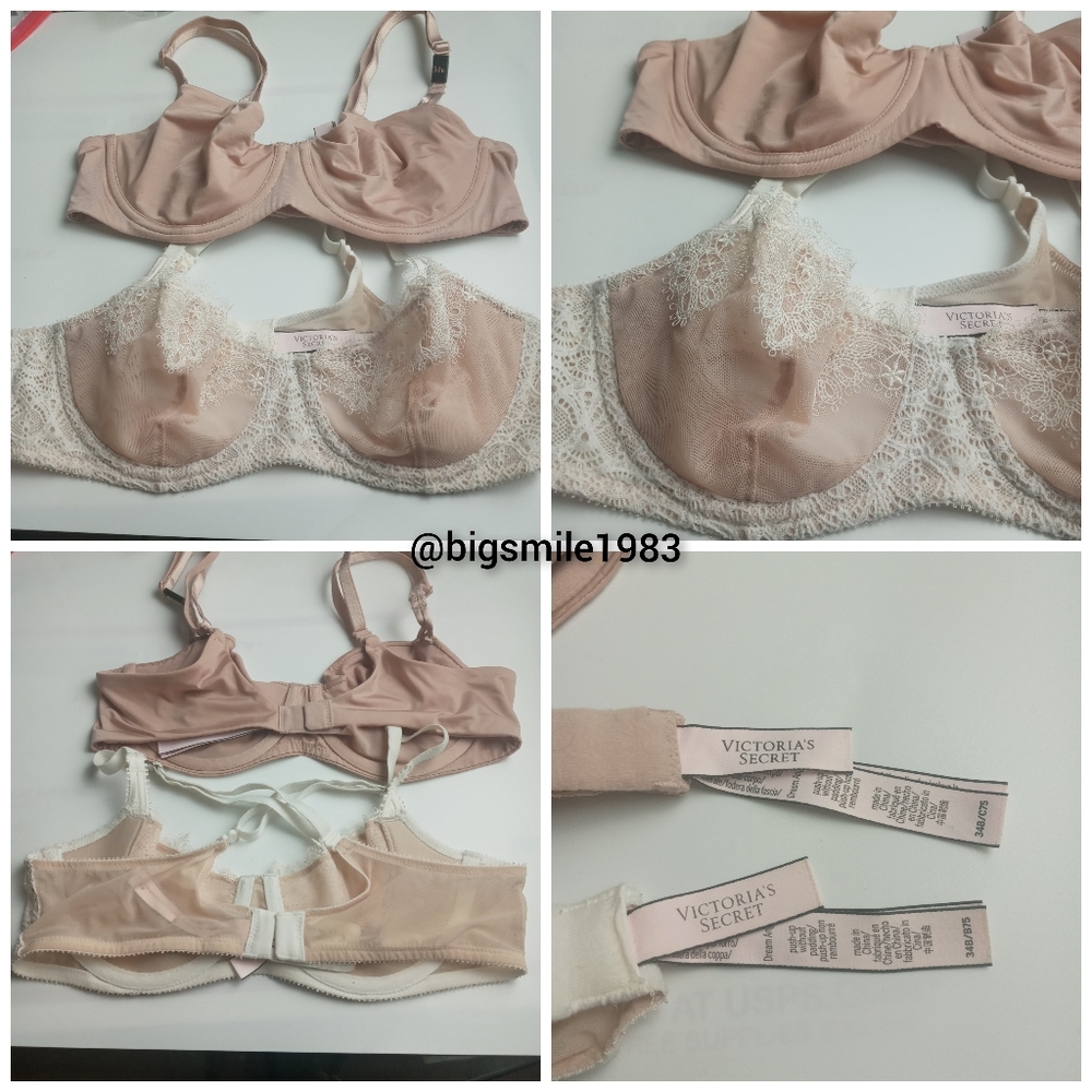 2 VICTORIA'S SECRET DREAM ANGEL PUSH-UP BRA SZ34B